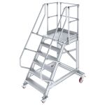 TREPPE MIT PLATTFORM, FAHBAHR (LEICHTMETALL), 6 STUFEN...
