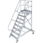 TREPPE MIT PLATTFORM, FAHBAHR (LEICHTMETALL), 8 STUFEN...
