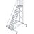 TREPPE MIT PLATTFORM, FAHBAHR (LEICHTMETALL), 14 STUFEN 1,0 M, 60°