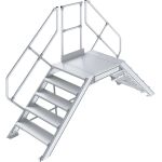 ÜBERSTIEG, STATIONÄR (LEICHTMETALL) 2x5 STUFEN...