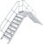 ÜBERSTIEG, STATIONÄR (LEICHTMETALL) 2x8 STUFEN 1,0 M, 45°