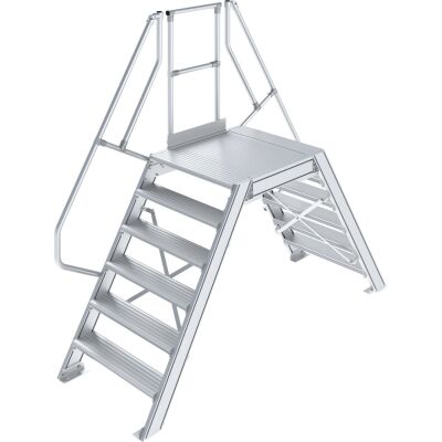 ÜBERSTIEG, STATIONÄR (LEICHTMETALL) 2x6 STUFEN 0,8 M, 60°