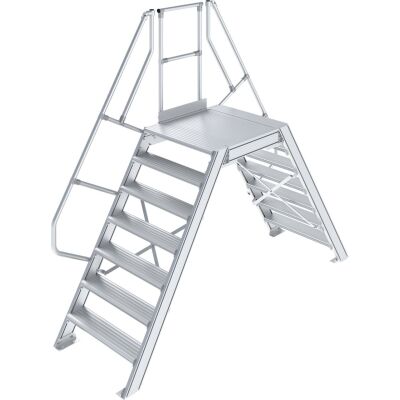 ÜBERSTIEG, STATIONÄR (LEICHTMETALL) 2x7 STUFEN 1,0 M, 60°