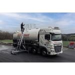 STABILO TANKWAGENLEITER, KORB RUND, PLATTFORM ALU-GERIEFT, VOLLGUMMI-BEREIFUNG