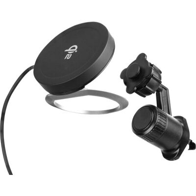 Aqiila Qi2 Kabelloses Magnetladegerät mit KFZ Halterung, 15W