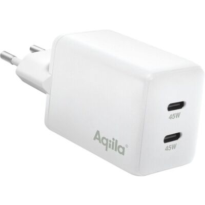 Aqiila Ladegerät Chargebird W2, 2x USB-C zu Steckdose, 45W, weiß