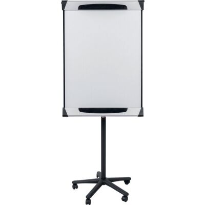 Flipchart, mobil, magnethaftend, 2 Seitenarme, Sternfuß, höhenverstellbar, (H x B x T) 815 x 1175 x 110 mm, schwarz