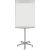 Flipchart, mobil, magnethaftend, 2 Seitenarme, Sternfuß, höhenverstellbar, (H x B x T) 815 x 1175 x 110 mm, grau