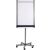 Flipchart, mobil, magnethaftend, umwandelbar zu einem Tisch, 2 Seitenarme, Sternfuß, höhenverstellbar, Papierrolle, (H x B x T) 780 x 1150 x 155 mm, grau