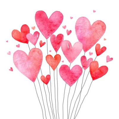 Servietten, 33 x 33 cm, Motiv Lovely Hearts