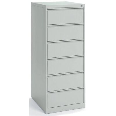 Karteikartenschrank, 6 Schübe, 2-bahnig, (H x B x T) 1320 x 530 x 620 mm, grau