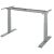 Tischgestell FLEX MODUL, T-Fuß-Gestell, (H x B x T) 1145 x 250 x 205 mm, silber