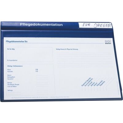 PVC-Pflegedoku-Mappe, system line, blau