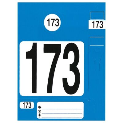 Schlüsselanhänger-Set, 1-300 nummeriert, blau