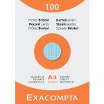 Karteikarten DIN A4 kariert, Faltschachtel, 205g/qm, 100...