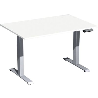 Elektro-Hubtisch Elevate Basic, höhenverstellbar, (H x B x T) 730-1230 x 800 x 1200 mm, weiß/silber