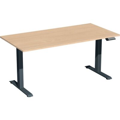 Elektro-Hubtisch Elevate Basic, höhenverstellbar, (H x B x T) 730-1230 x 800 x 1600 mm, buche/anthrazit