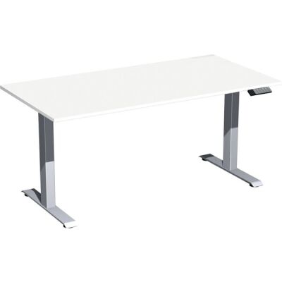 Elektro-Hubtisch Elevate Basic, höhenverstellbar, (H x B x T) 730-1230 x 800 x 1600 mm, weiß/silber