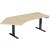 Elektro-Hubtisch Elevate Basic, 135° links, höhenverstellbar, (H x B x T) 730-1230 x 1130 x 2166 mm, ahorn/anthrazit