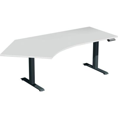 Elektro-Hubtisch Elevate Basic, 135° links, höhenverstellbar, (H x B x T) 730-1230 x 1130 x 2166 mm, lichtgrau/anthrazit