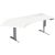 Elektro-Hubtisch Elevate Basic, 135° links, höhenverstellbar, (H x B x T) 730-1230 x 1130 x 2166 mm, weiß/weiß