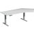 Elektro-Hubtisch Elevate Basic, 135° rechts, höhenverstellbar, (H x B x T) 730-1230 x 1130 x 2166 mm, lichtgrau/silber