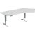 Elektro-Hubtisch Elevate Basic, 135° rechts, höhenverstellbar, (H x B x T) 730-1230 x 1130 x 2166 mm, lichtgrau/weiß