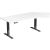 Elektro-Hubtisch Elevate Basic, 135° rechts, höhenverstellbar, (H x B x T) 730-1230 x 1130 x 2166 mm, weiß/anthrazit