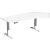 Elektro-Hubtisch Elevate Basic, 135° rechts, höhenverstellbar, (H x B x T) 730-1230 x 1130 x 2166 mm, weiß/weiß