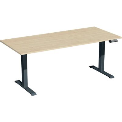 Elektro-Hubtisch Elevate Basic, höhenverstellbar, (H x B x T) 730-1230 x 800 x 1800 mm, ahorn/anthrazit