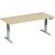 Elektro-Hubtisch Elevate Basic, höhenverstellbar, (H x B x T) 730-1230 x 800 x 1800 mm, ahorn/silber