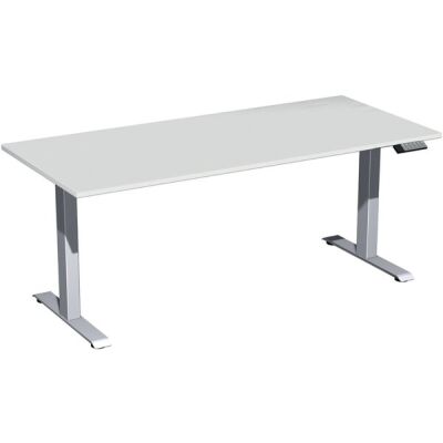 Elektro-Hubtisch Elevate Basic, höhenverstellbar, (H x B x T) 730-1230 x 800 x 1800 mm, lichtgrau/silber