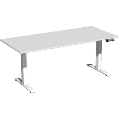 Elektro-Hubtisch Elevate Basic, höhenverstellbar, (H x B x T) 730-1230 x 800 x 1800 mm, lichtgrau/weiß