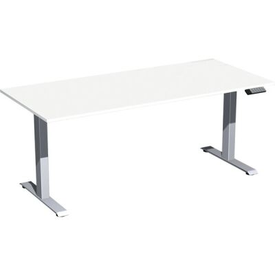 Elektro-Hubtisch Elevate Basic, höhenverstellbar, (H x B x T) 730-1230 x 800 x 1800 mm, weiß/silber