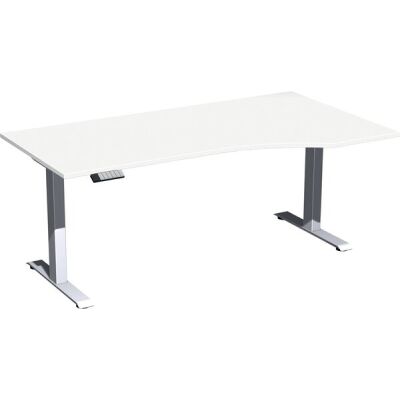 Elektro-Hubtisch Elevate Basic, rechts höhenverstellbar, (H x B x T) 730-1230 x 1000 x 1800 mm, weiß/silber