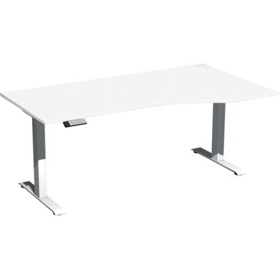 Elektro-Hubtisch Elevate Basic, rechts höhenverstellbar, (H x B x T) 730-1230 x 1000 x 1800 mm, weiß/weiß