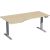 Elektro-Hubtisch Elevate Basic, links höhenverstellbar, (H x B x T) 730-1230 x 1000 x 1800 mm, ahorn/silber
