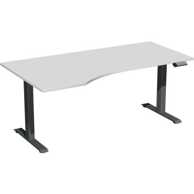 Elektro-Hubtisch Elevate Basic, links höhenverstellbar, (H x B x T) 730-1230 x 1000 x 1800 mm, lichtgrau/anthrazit