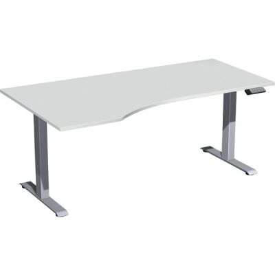 Elektro-Hubtisch Elevate Basic, links höhenverstellbar, (H x B x T) 730-1230 x 1000 x 1800 mm, lichtgrau/silber