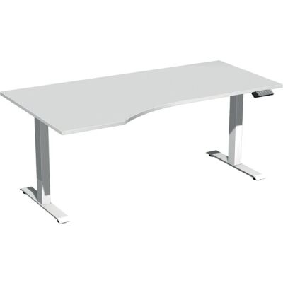 Elektro-Hubtisch Elevate Basic, links höhenverstellbar, (H x B x T) 730-1230 x 1000 x 1800 mm, lichtgrau/weiß