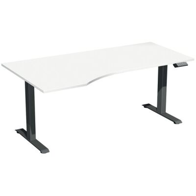 Elektro-Hubtisch Elevate Basic, links höhenverstellbar, (H x B x T) 730-1230 x 1000 x 1800 mm, weiß/anthrazit