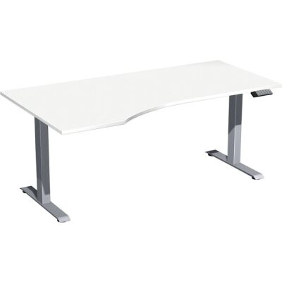 Elektro-Hubtisch Elevate Basic, links höhenverstellbar, (H x B x T) 730-1230 x 1000 x 1800 mm, weiß/silber