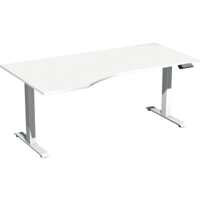 Elektro-Hubtisch Elevate Basic, links höhenverstellbar, (H x B x T) 730-1230 x 1000 x 1800 mm, weiß/weiß