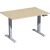 Elektro-Hubtisch Elevate Plus, höhenverstellbar, (H x B x T) 630-1280 x 800 x 1200 mm, ahorn/silber