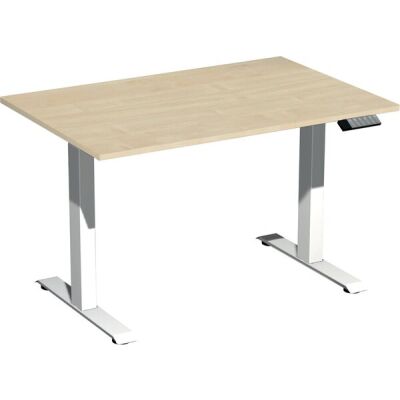 Elektro-Hubtisch Elevate Plus, höhenverstellbar, (H x B x T) 630-1280 x 800 x 1200 mm, ahorn/weiß