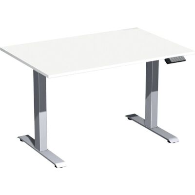 Elektro-Hubtisch Elevate Plus, höhenverstellbar, (H x B x T) 630-1280 x 800 x 1200 mm, weiß/silber