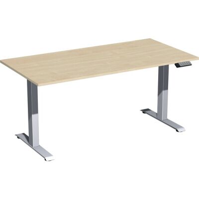 Elektro-Hubtisch Elevate Plus, höhenverstellbar, (H x B x T) 630-1280 x 800 x 1600 mm, ahorn/silber