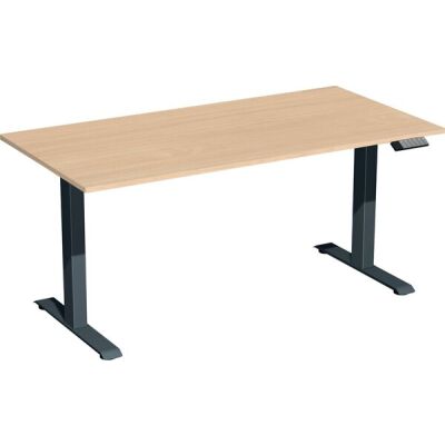 Elektro-Hubtisch Elevate Plus, höhenverstellbar, (H x B x T) 630-1280 x 800 x 1600 mm, buche/anthrazit