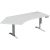 Elektro-Hubtisch Elevate Plus, 135° links, höhenverstellbar, (H x B x T) 630-1280 x 1130 x 2166 mm, lichtgrau/weiß