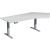 Elektro-Hubtisch Elevate Plus, 135° rechts, höhenverstellbar, (H x B x T) 630-1280 x 1130 x 2166 mm, lichtgrau/silber